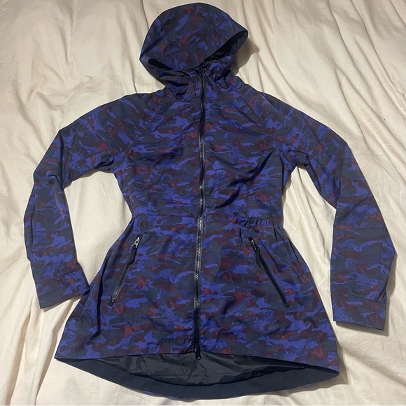Lululemon Rain For Daze Jacket II Purple Camo Size 6 - Picture 8 of 16